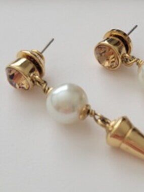Henri Bendel Stone Pearl Drop Earring